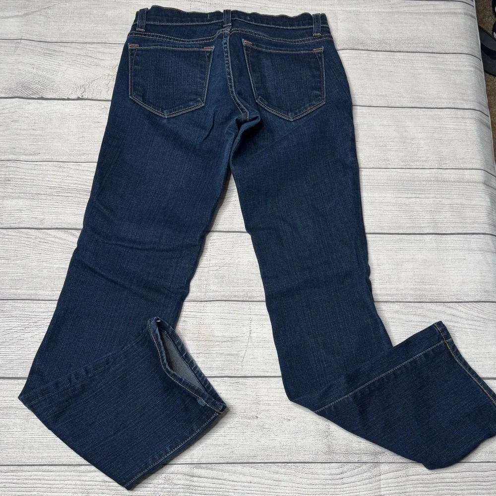 J Brand Women's Jeans Cigarette Leg Low Rise Stretch‎ Ink Dark Denim Size 25